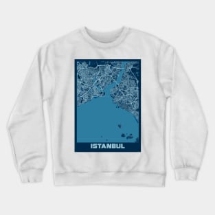 Istanbul - Turkey Peace City Map Crewneck Sweatshirt